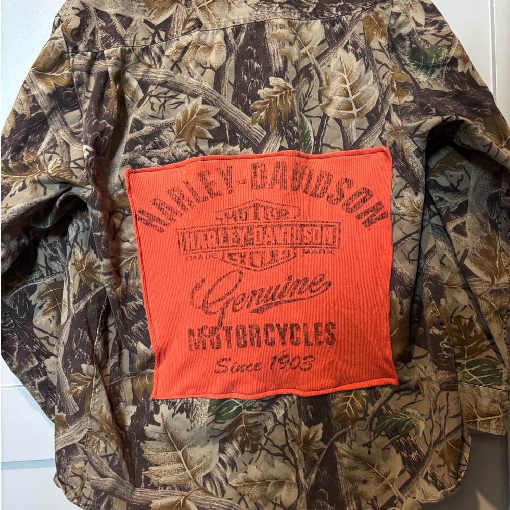 Harley-Davidson Camouflage Jacket Patchwork Gorpc… - image 2